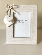 Cornice shabby in legno bianco (per foto 10x15)