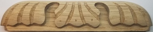Large carved oak desk pull - large,