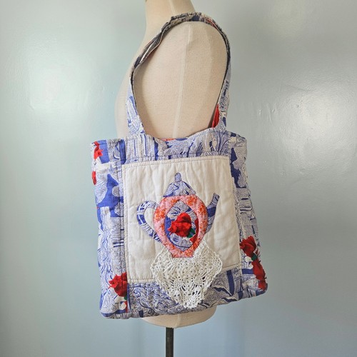 Borsa tote trapuntata fatta - , a
