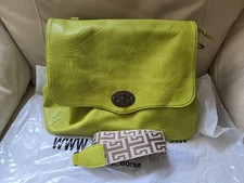 Borsa Postina In Simil Pelle Verde Lime Con Tracolla Regolabile