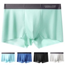 Boxer uomo seta ghiaccio asciugatura rapida traspirante vita media senza cuciture tronchetti