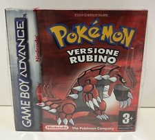 POKEMON VERSIONE RUBINO NINTENDO GBA PAL ITA NEW FACTORY SEALED WATA VGA READY