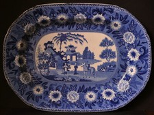 PIATTO STAFFORDSHIRE "Modello Zebra" di John Rogers - 1815 ca. - cm. 42,5