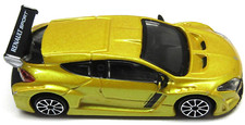 Modellino pressofuso Renault Megane Burago Sport Car 2009 giallo lucido scala 1:43 11414