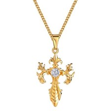Collana Oro 750 Placcato Croce