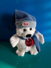 "TRUDI" peluche Foca, colore bianco con cappello azzurro, altezza 15 cm.