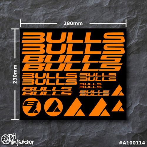 Bulls sticker arancione neon - bulls,
