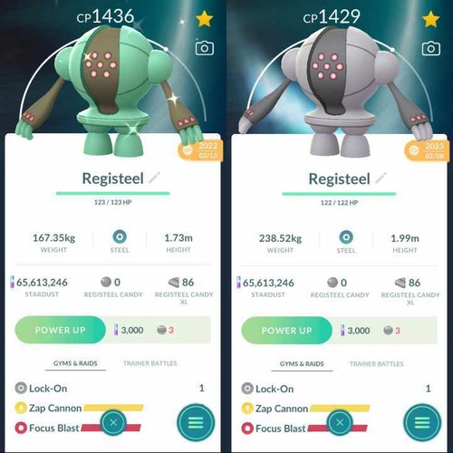 Pokemon registeel under 1500cp - pokemon,
