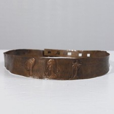 Lorenzo Burchiellaro Ceinture en cuivre repoussé martelé design moderniste 1950s