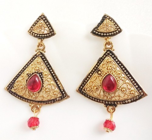 Orecchini etnici jhumka stile - jhumka,
