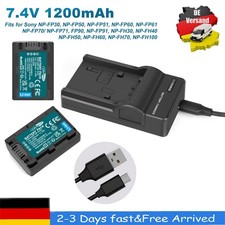 Confezione da 2 batterie NP-FP50 + caricabatterie USB per Sony NP-FP30 FP60 FP90 DCR-HC27 HC47 HC53