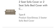 Ektorp (Ikea) 2 seat sofa bed