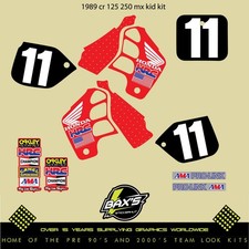 Kit Grafica Bambini Cr 125 Cr 250 Mx 1989 Evo Mx VMX Decalcomanie Adesivi Kit Cr
