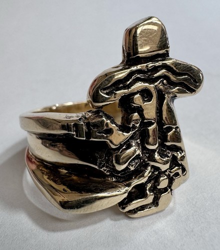 Anello biker bandidos oro - biker, mc