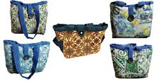 Borsa stoffa MAIOLICHE E STAMPE con tasca interna e tasche laterali VARI COLORI