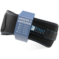 Gym Belt | Cintura per sollevamento pesi con velcro | Sport di forza STEELY SPORTS