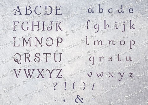 Set lettere alfabeto stencil - lettere,