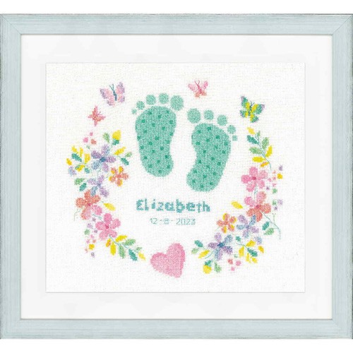 Set punto croce vervaco - set, "baby