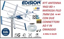 Kit Antenna Tv Mini Digitale Terrestre Esterna Direttiva UHF DVB T2 Yagi LTE 5G