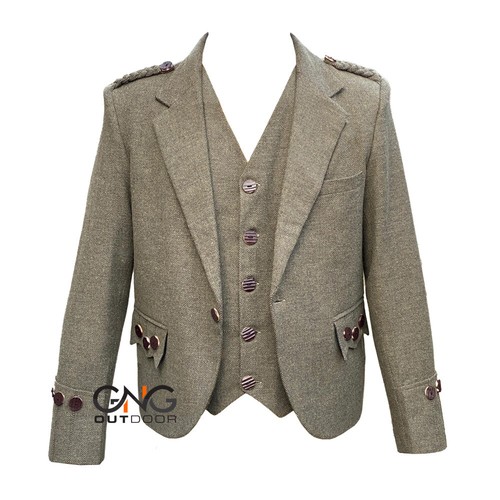 Scozzese verde lana tweed - verde,