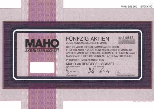 Maho 1992 pfronten - maho, allgäu