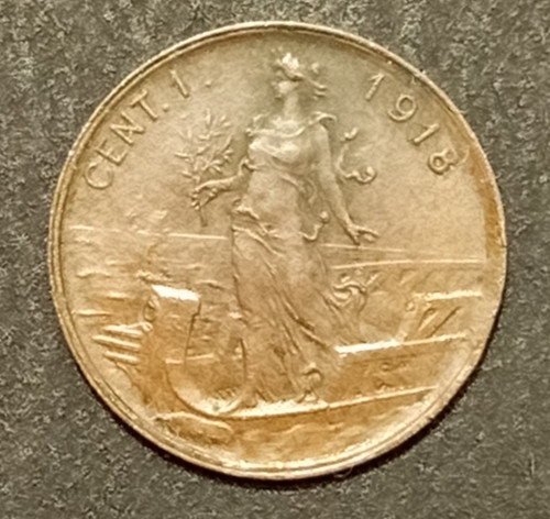 Centesimo lire prora 1918 - 1,