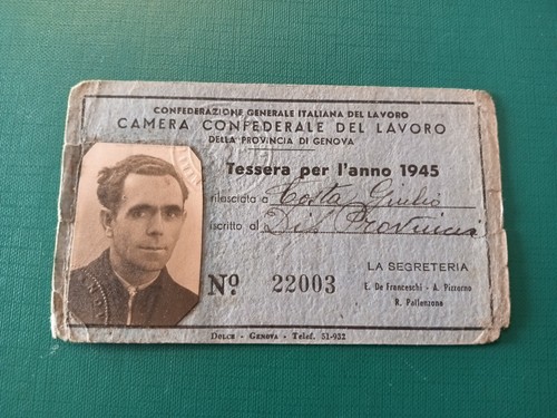 Trade union card cgil - union, genoa