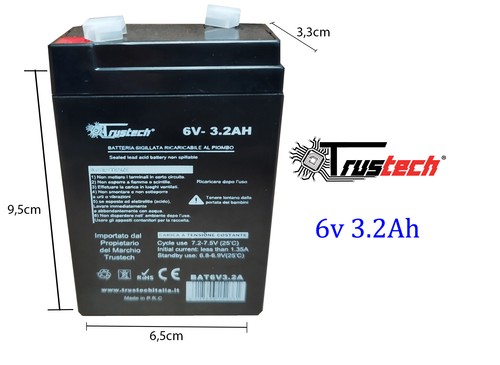 Batteria 2ah al piombo - batteria,