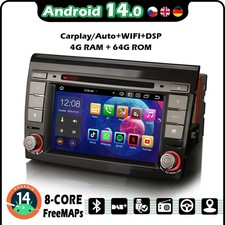 8-Core 64GB Autoradio FIAT BRAVO CarPlay Bluetooth 5.0 Navigatore Auto DAB+IPS