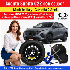 💥Kit Ruotino Di Scorta Da 17 Pollici Omoda 5 5Fori Con Cric Chiave Sacca Dot25