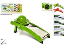 AFFETTATRICE ACCIAIO MANDOLINA AFFETTATUTTO TAGLIA VERDURE FRUTTA 38X17XH.6,5CM.