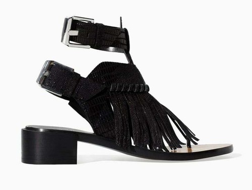 Zara woman black leather ankle - zara,