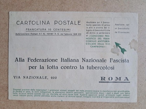 Cartolina concorso pronostico - concorso,