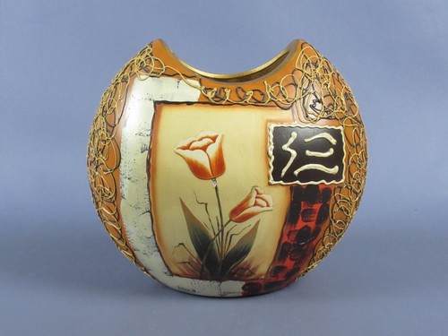 Vaso ceramica tema fiori