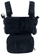 CONQUER TACTICAL MINI CHEST RIG MPC 1205 BLACK  GILET TATTICO SOFTAIR NERO