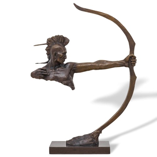 Scultura bronzo con arco - con, l'arco