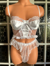 Bustier vintage bianco seta