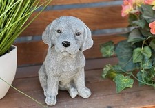Figura Statua da Giardino Beagle Cucciolo Resistente Al Freddo Decorazione Cane