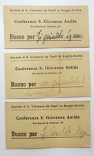 Buono mezzo quintale legna (3 pz.) Collegio S. Vincenzo de Paoli Reggio Emilia