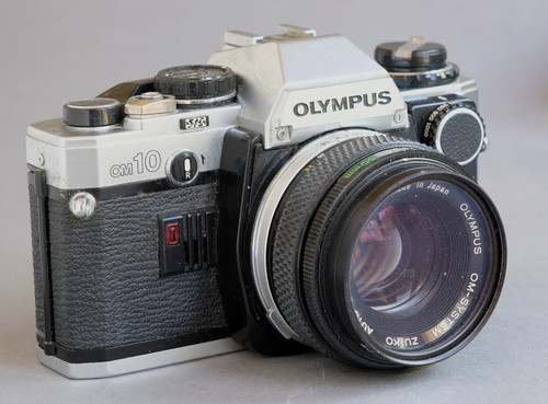 Olympus om10 con adattatore - olympus,
