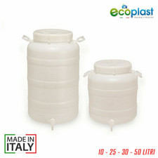 BIDONE FUSTO BOCCA LARGA PER CONTATTO ALIMENTARE 10 25 30 50 LITRI