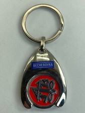 Portachiavi Carlsbad Becherovka Repubblica Ceca logo azienda liquori alle erbe metallo