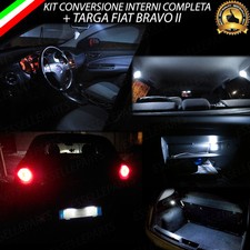 KIT LED INTERNI FIAT BRAVO CONVERSIONE COMPLETA + LUCI TARGA LED CANBUS BIANCO