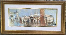 VIVAN - VITO VANNUCCI - VENEZIA - PIAZZA SAN MARCO - VECCHIO QUADRO DIPINTO OLIO