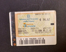 MARCA DA BOLLO 14,62 TELEMATICA DATA 22/11/2006 INTEGRA senza adesivo