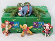 Raro Grolier ORO Edizione EEYORE & TIGGER Pooh Piglet Porcellana Ornamenti *LEGGI