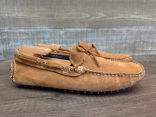 Mocassino uomo Zara mocassino guida pelle scamosciata marrone scarpe uomo taglia 11,5/45