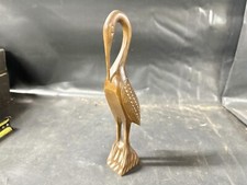VINTAGE CARVED WOODEN STORK