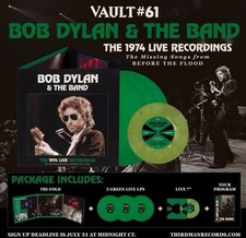 THIRD MAN VAULT 61 Bob Dylan 1974 Missing Songs From Before The Flood 3LP Green