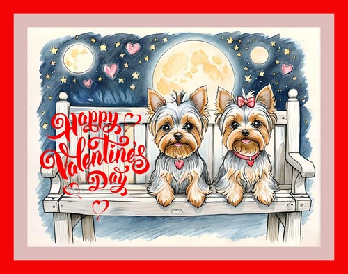 Yorkie dogs biglietto - biglietto, di